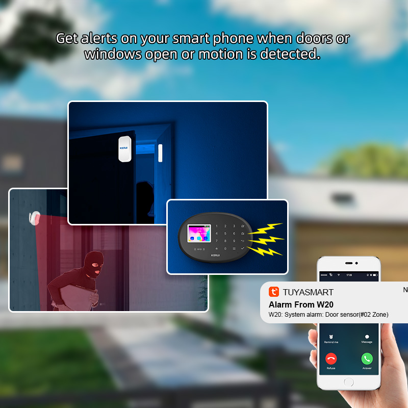 Home Zone Security App - KERUI WiFi + 4G/2G Домашняя охранная