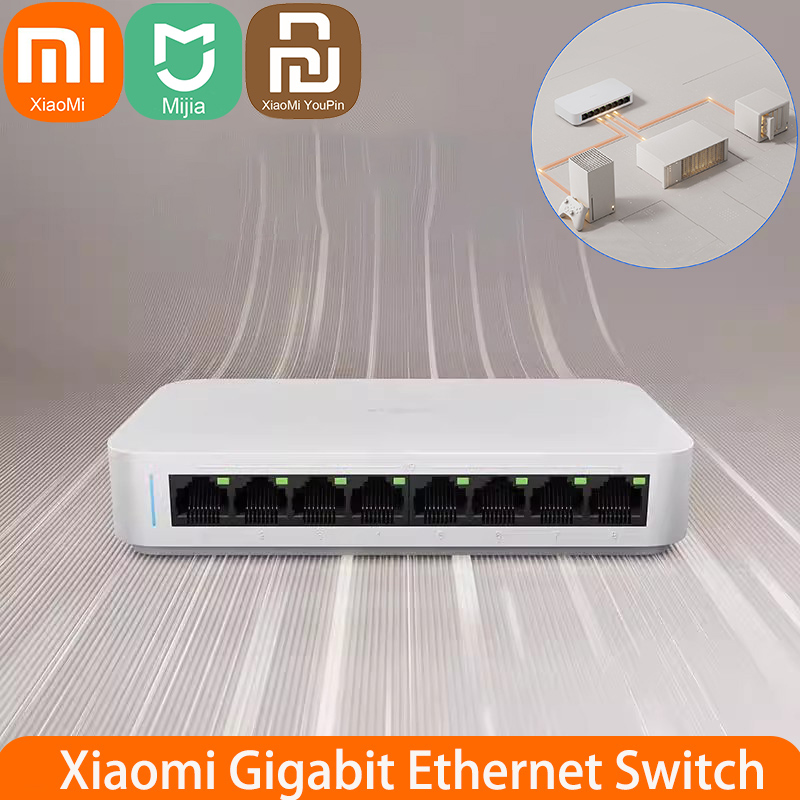 Xiaomi Hub Mijia Hub - Коммутатор Xiaomi Mi 8 портов RJ45