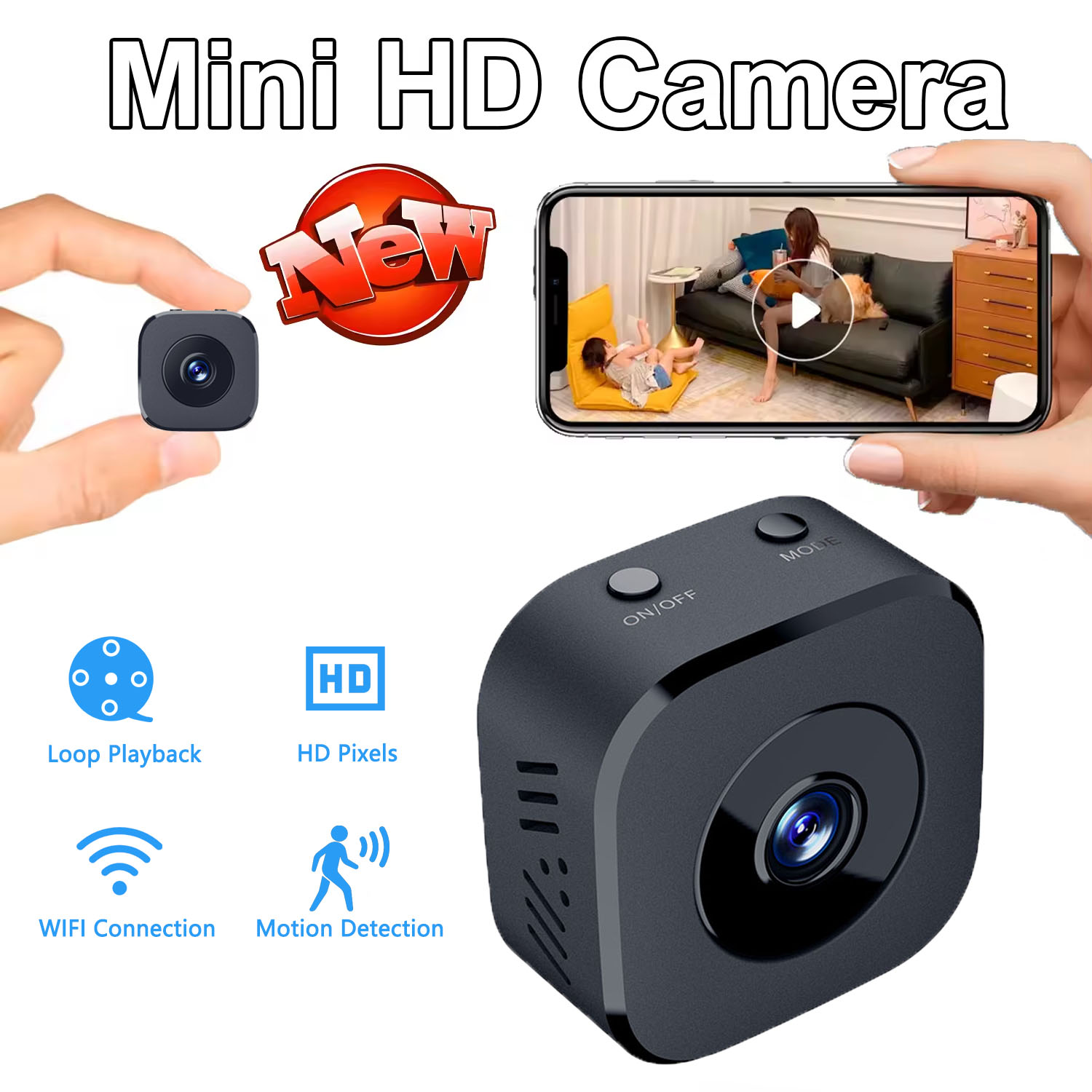 Home Security Honeywell - Камера безопасности 4K Мини Полноцветное Ночное