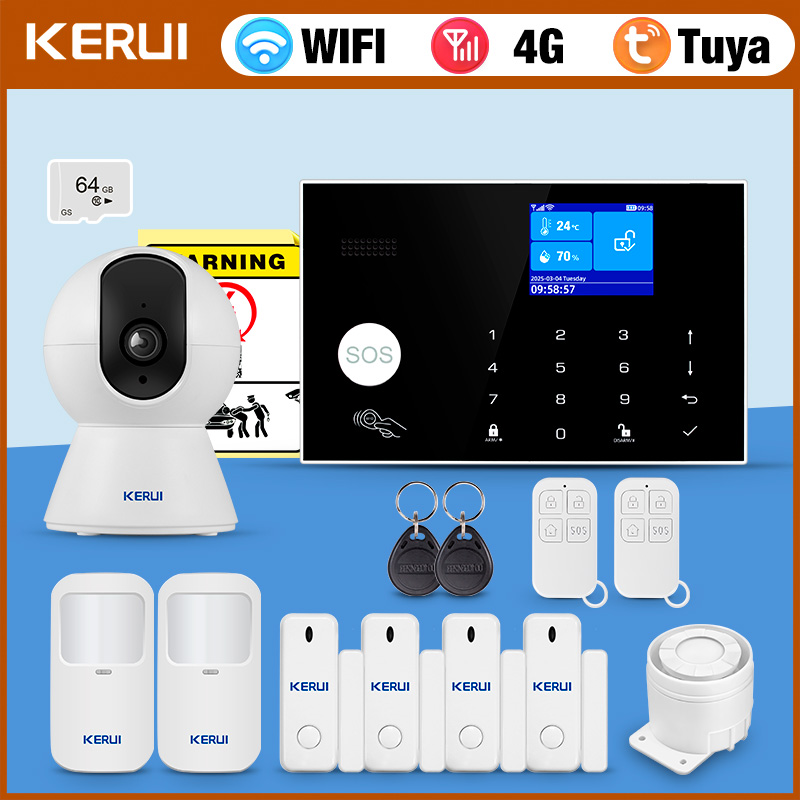 Home Zone Security App - Система сигнализации KERUI 4G с проводными