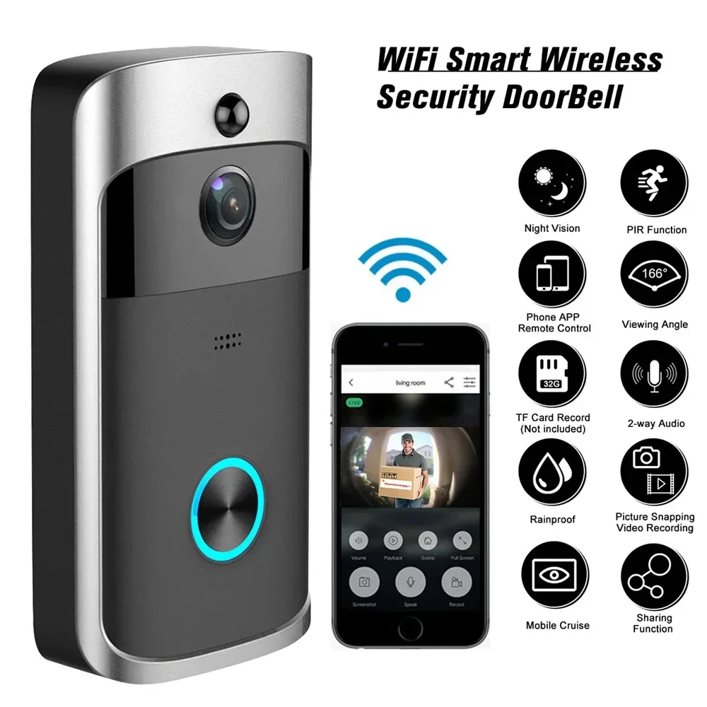 Home Security Honeywell - 720P HD Умный беспроводной Wi-Fi дверной