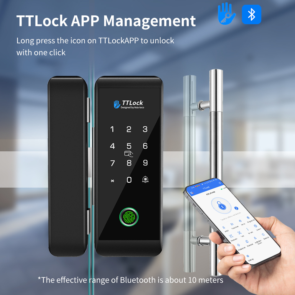 Home Security Keypad - TTLOCK умный стеклянный замок распознавание отпечатков