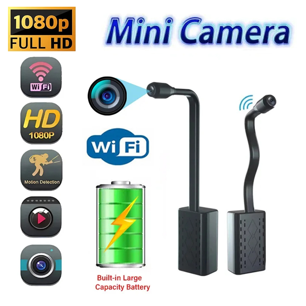 Home Security Hidden Cameras - HD 1080P Мини-камера с обнаружением движения,