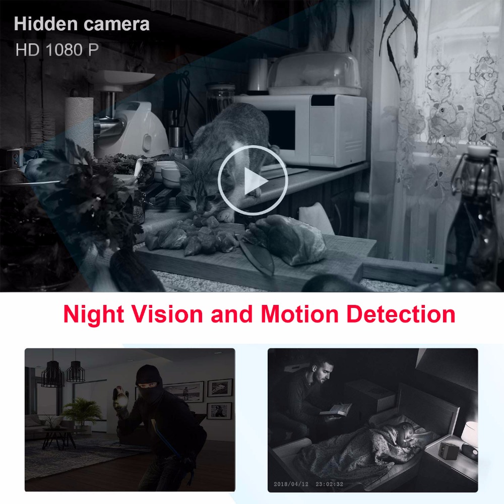 Портативная мини-камера HD 108 – обзор и цена Home Security Hidden Cameras